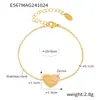 Pulseira de artesanato com zircônia incrustada de cartas de amor de roda-gigante estilo ins temperamento aço inoxidável banhado cor ouro real 18K atacado