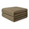 Colcha termoformada color verde militar, núcleo de colcha de algodón 100% para una persona, ropa de cama para dormitorio estudiantil, colcha de algodón, set de bloques de tofu