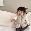 Roupas Espessas de Outono e Inverno para Crianças, Roupas para Passeio de Bebê, Roupas Infantis Estilo Coreano, Roupas de Outono e Inverno para Meninas, Conjuntos de Coletes Acolchoados com Renda