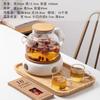Té de la Tarde de Lujo Ligero Tetera de Flores Vela Hirviendo Té Resistente a Altas Temperaturas Salón de Belleza Juego de Té de Flores y Plantas Té de Frutas de Vidrio Vela de Ciruela Excelente