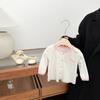 Roupa de Proteção Solar de Verão para Bebê Estilo Coreano Cardigan Fino Respirável Doce Roupa de Ar Condicionado para Bebê Jaqueta