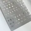 Pegatina para Uñas Xiaohongshu Mismo Estilo Y2K DIY Metal Plata Cruz Dulce Fresca Sexy Pegatina para Uñas con Adhesivo Impermeable