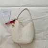 2026 Nueva Bolso de Hombro Tejido de Paja con Degradado, Bolso Cubo Tejido de Nicho, Bolso de Hombro de Gran Capacidad Estilo Vacaciones de Verano