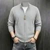 Otoño 2026 Moda Casual Versátil Suéter Cardigan Hombre Moda Tendencia Suéter Manga Larga Tejido de Lana Engrosado
