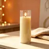 Lámpara de vela electrónica LED Decoración de fiesta de Navidad Lámpara de ambiente Accesorios de decoración de boda romántica Lámpara de vela de simulación