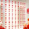 Decoración de Habitación de Boda Arreglo Cortina de Boda Guirnalda para Casa Nueva Colgante Cortina para Hombres y Mujeres Dormitorio Sala de Estar Estilo Ins de Boda