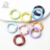 20/25mm color caramelo pintura garra de gato hebilla de resorte gota de aceite accesorios de joyería anillo de dibujos animados anillo de conexión hebilla de mochila redondo