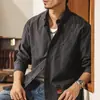 Estilo Retro Americano Old Money Nova Camisa Pied-de-Poule Masculina Tendência Primavera Manga Longa Jaqueta Solta Masculina