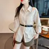 Camisa de Gasa Francesa para Mujer Otoño 2026 Nuevo Elegante Diseño de Camisa Sentido de la Moda Cintura Ceñida Temperamento Manga Larga