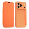 Funda abatible con tacto de piel para teléfono móvil Iphone18Promax, Funda protectora integral de silicona líquida para Apple 17Promax