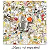 100 pegatinas de graffiti de gatitos pintadas a mano dibujos animados lindas creativas decoración para tazas carcasas de teléfonos móviles tarjetas goo pegatinas DIY
