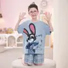 Pijama Infantil, Ropa de Verano Fina de Algodón para Niñas con Aire Acondicionado, Modelo 2026 Conjunto de Dos Piezas Casual de Manga Corta para Casa