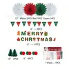Amazon decoração de festa de Natal transfronteiriça terno flor de papel banner necessidades diárias de Natal layout de fundo