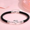 520 Yongjie Tongxin pareja 925 plata de ley pulsera un par de moda todo partido cuerda roja cuerda negra plata estudiantes masculinos y femeninos
