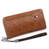 Carteira Longa Masculina Coreana Padrão Em Relevo Moda Carteira Casual Clutch Grande Capacidade Multi-Cartão Bolsa para Celular