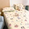 2025 Nuevo Algodón Puro Cama Sábanas Pieza Única 100 Algodón Verano Dormitorio Infantil Edredón Individual Doble Funda de Almohada Juego de Tres Piezas 3