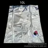 Suministro en Stock de Empaques Box-In-Bag de Aluminio de 3L 5L 10L, Empaques Box-In-Bag para Líquido Desinfectante con Válvula Mariposa, Bolsas para Empaque de Vino Tinto