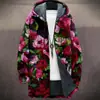 2025 Estación Independiente Transfronteriza Estampado de Leopardo Hawaiano Casual 3D Personalizado de Manga Corta Abrigo Largo de Algodón Estilo Holgado para Hombre