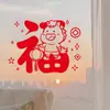 2026 Personagem Bênção Cavalo Pequeno Ano Novo Feriado Dia de Ano Novo Adesivo para Vidro de Janela Porta Decoração de Loja Festival da Primavera Adesivo de Parede Vazado