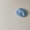 Ins boina coreana para bebê outono e inverno infantil cor sólida boina chapéu menina lã tricotada chapéu de pintor combinando