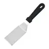 Em estoque: Espátula Pequena de Fritar Teppanyaki em Aço Inoxidável com Cabo de Plástico, Espátula de Cozinha Estilo Japonês e Coreano, Ferramenta para Churrasco