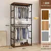 Cabideiro de chão para casa, quarto com gaveta, cabide de chão, expositor de loja de roupas, guarda-roupa aberto de camada dupla
