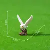 Micro-Paisaje Creativo Realista Loro y Oso Negro Figuras Lindos Adornos Jardinería DIY Decoración Accesorios para Colgar Pequeños Adornos