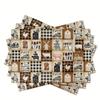 Individual de poliéster 2025 Recién llegado Individual de lino estampado Frontera Cross-TEMU Fiesta navideña Decorativo Antimanchas Aislante del calor Mantel individual