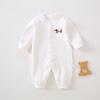 Ropa para Bebés y Niños Anyang Mono para Bebé Clase A Algodón Puro Hilo de Algodón Color Sólido Ropa para Gatear Pijamas para Bebés Niños y Niñas Sin Huesos Haggown