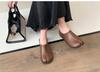 Zapatos Originales Planos de Dedo Partido Pezuña de Cerdo para Mujer, Zapatos de Cuero Suave Retro de Nicho Pezuña de Caballo, Zapatos Pequeños de Cuero Slip-On de Doble Uso