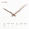 Reloj de nogal negro y madera de haya, manecilla de reloj creativa con puntero de personalidad, aguja de reloj con manguito de cobre, reloj de pared, aguja de madera DIY G1