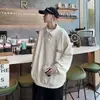 Sudadera Polo Casual Suelta de Manga Larga para Hombre, Marca de Tendencia Nueva Primavera/Otoño, Cuello Campana, Top Versátil Jacquard para Parejas