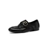 Mocassins retrô britânicos com salto grosso de 1,5 cm, novo modelo outono 2026, couro bovino de primeira camada, sapatos de negócios elegantes