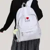 Mochila estilo universitario coreano para estudiantes hombres y mujeres, bordada con corazones, gran capacidad, mochila ligera para estudiantes de secundaria y preparatoria