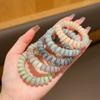 Corda de Cabelo Colorida Coreana Sem Marcas Linha Telefônica Rabo de Cavalo Alto Corda de Cabelo Alta Elasticidade Acessórios de Cabelo Doces Frescos Acessórios de Cabeça