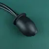 Enema Hinchable Doble Uso Tapón Anal y Accesorios de Mordaza Bucal, Arnés Hinchable Relleno de Agua para Restricción Forzada, Mordaza Bucal Manual y Eléctrica