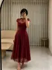 942W Vestido de Encaje Francés para Mujer Nuevo de Cintura Alta Adelgazante Elegante Dobladillo Amplio Vestido Largo Multicolor Vestido de Banquete