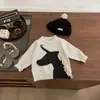 Suéter Infantil Tendência Cool Outono e Inverno Novo Estilo Coreano Bebê Elegante com Franjas Malha Protetora Roupa de Bebê da Moda