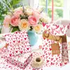 Wx223 Papel de Cópia Amor Dia dos Namorados 17g Doce de Presente Papel de Embrulho à Prova de Umidade Amor Vermelho Papel Neve