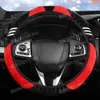 Funda de Felpa Suave de Dibujos Animados para Volante de Coche Invierno Pequeño Monstruo Sin Anillo Interior Banda Elástica Cubierta de Manillar Tipo Universal Transfronterizo