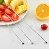Agulhas de Frutas de Aço Inoxidável, Palitos de Frutas, Palitos de Coquetel, Agulhas Decorativas, Garfos de Frutas de Aço Inoxidável, Agulhas de Frutas