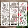 Plantilla de Pintura Hueca Floral de Amazon para Niños, Plantilla DIY para Pared, Lienzo de Decoración, Plantilla de Dibujo