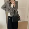 Fotos reales de la nueva colección de otoño 2026 de ropa para mujer de Dongdaemun, Corea del Sur: chaqueta corta de dos piezas con capucha de alta calidad + espalda