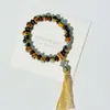 Pulsera de Cerámica Jingdezhen Nueva Pulsera de Cerámica Estilo Chino Joyería Hecha a Mano Cuerda Estilo Tíbet Puesto de Pulseras Jingdezhen