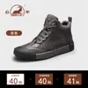 Botas Martin Masculinas de Couro Genuíno com Pele de Ovelha, Sola Macia, Sapatos de Couro Duráveis, Sapatos Casuais Masculinos de Cano Alto, Tênis Masculinos, Customização OEM