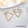 Pendientes triangulares de acero inoxidable personalizados estilo ins europeo y americano, moda geométrica versátil para ir al trabajo, broches de titanio para orejas que no se decoloran al por mayor