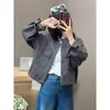 Nova coleção de outono: jaqueta curta, gola redonda, cor sólida, simples para mulheres, moderna, modelagem solta, versátil e emagrecedora, com zíper