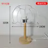 Lámpara de Mesa de Madera Maciza Hecha a Mano DIY Portalámparas de Cuerda de Algodón Tejida Paquete Tejido de Ratán Libro Rojo Pequeño Cuadros de Abuela Accesorios de Material de Ganchillo