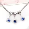 1 Pieza de Adorno Navideño de Gota de Aceite con Pedrería Accesorio Copo de Nieve Calcetín Navideño Colgante de Casa Pulsera Creativa DIY Collar Joyería