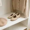 Zapatos Mary Jane Versátiles con Lazo Cómodos y de Moda Estilo Francés, Zapatos Casuales Bajos de un Solo Color Estilo Europeo y Americano, Zapatos de Ballet